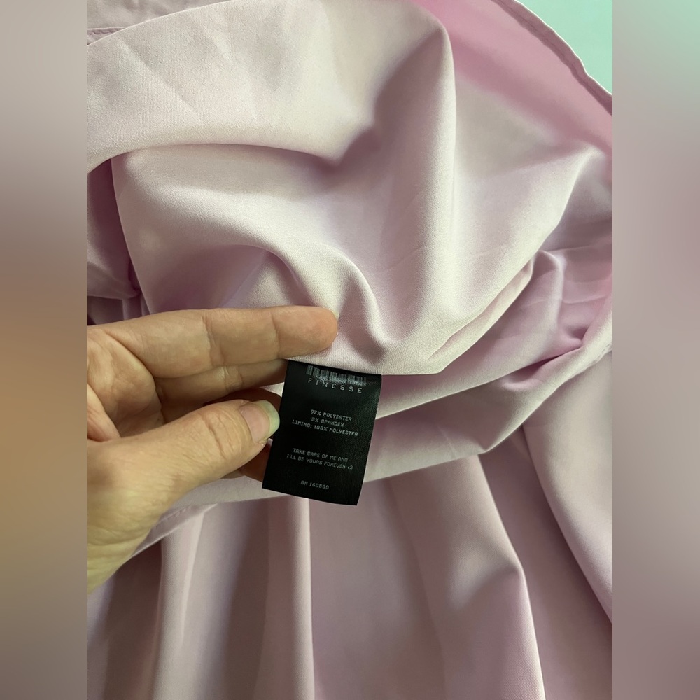 Finesse Pink Emi Bow Mini Dress Women’s Size 1X Sleeveless Tie Party Zip Back - Picture 16 of 16